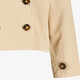 Korte meisjes trenchcoat beige