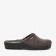 Heren pantoffels ribstof grijs