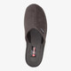 Heren pantoffels ribstof grijs