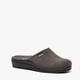 Heren pantoffels ribstof grijs