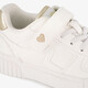 Meisjes sneakers wit metallic goud
