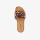 Dames slippers panterprint bruin