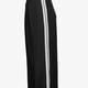 Dames wide leg broek met bies zwart wit