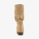 Dames slouchy laarzen beige