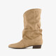 Dames slouchy laarzen beige