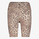 Dames fietsbroek met panterprint beige bruin