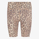 Dames fietsbroek met panterprint beige bruin