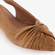 Dames slingbacks met knoop cognac