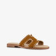 Dames slippers cognac