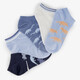 5 paar jongens sneakersokken blauw grijs
