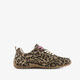 Dames sneakers met panterprint bruin