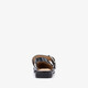 Dames slingbacks met gespen lak zwart