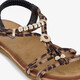 Dames sandalen panterprint zwart bruin