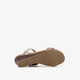 Dames sandalen met sleehak champagne