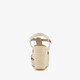Dames espadrilles met jute en sleehak goud