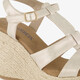 Dames espadrilles met jute en sleehak goud