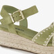 Dames espadrilles met sleehak groen