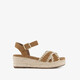 Dames espadrilles met sleehak bruin