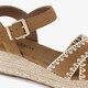 Dames espadrilles met sleehak bruin