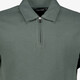 Heren polo met rits groen