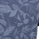 Heren T-shirt met bladerenprint blauw