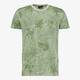 Heren T-shirt met bladerenprint groen