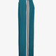 Dames wide leg broek met bies blauwgroen