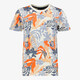 Jongens T-shirt met bloemenprint oranje blauw