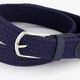 Gevlochten heren riem donkerblauw