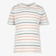 Unsigned gestreept jongens T-shirt wit pastel