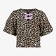 Meisjes top met panterprint en strikjes