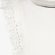 Meisjes top met broderie details wit