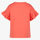 Meisjes T-shirt met ruffles koraalroze