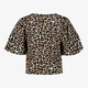 Meisjes top met panterprint en strikjes