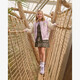 Meisjes baseball zomerjas lila wit