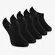5 paar unisex footies zwart