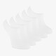 5 paar unisex footies wit