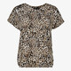 Dames T-shirt met panterprint bruin