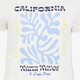 Dames T-shirt met een blauwe opdruk wit