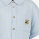 Jongens mousseline blouse blauw