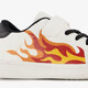 Jongens sneakers met vlam wit