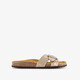 Dames bio slippers met panterprint beige