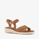 Dames sandalen met H-leest cognac