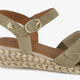 Dames sandalen met H-leest salie