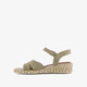 Dames sandalen met H-leest salie