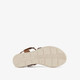 Dames sandalen met sleehak cognac