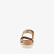 Dames sandalen met sleehak goud