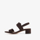 Dames sandalen donkerbruin