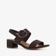 Dames sandalen donkerbruin