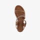 Dames sandalen met sleehak cognac